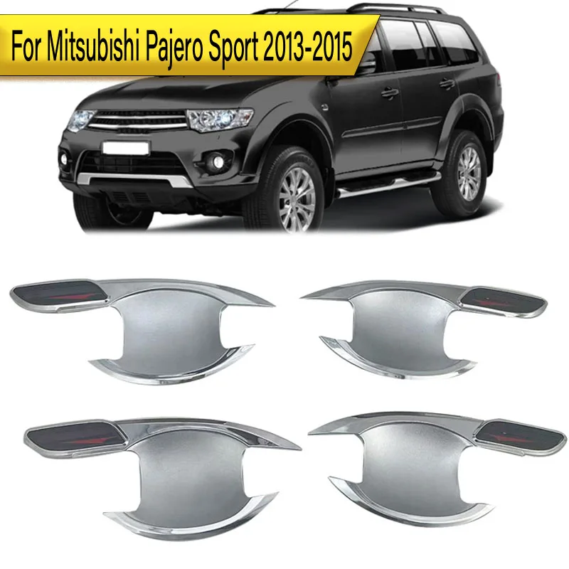 

For Mitsubishi Pajero Sport 2013-2015 Chrome Plated Door Handle Bowl Cover Handle Bowl ABS Decorative Stickers With Signs