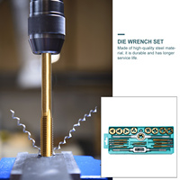 1Set Metric Die Wrench Set High Quality Steel Durable Threading Tool Hand Tap Die Set for Manual Tapping Operation Thread