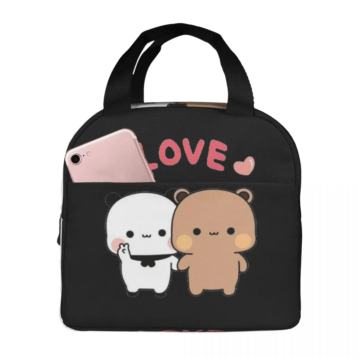 Bear And Panda Bubu Dudu Balloon Lunch Bags Insulated Bento Box Lunch Tote Leakproof Picnic Bags Thermal Bag for Woman Kids