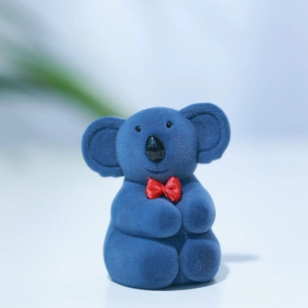 

Мини-лев, флокированная шкатулка для драгоценностей в виде животного, осьминог, крокодил, щенок, коробка для колец, креативный многофункциональный органайзер для ожерелья с коалой, пары