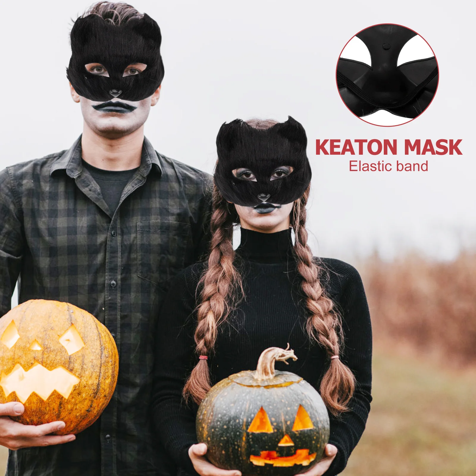 

Fox Mask Cosplay Halloween Costumes for Adults Blank Animal Masquerade Kids Party Wool Mardi Gras Supplies Birthday Man Tail