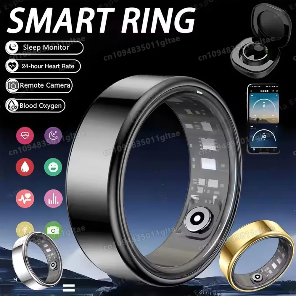 

R10 Smart Ring with Charging Dock Men Women Health Sleep Heart Rate Monitoring IP68 & 5ATM Waterproof Smartring Multi-sport Mode