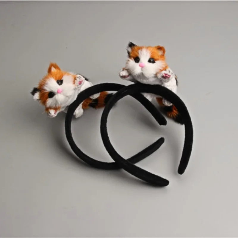 

Animal Simulation Cat Headband Wool Felt Plush Hair Band Cute Ladies Fashion Party Hair Decor Accessories