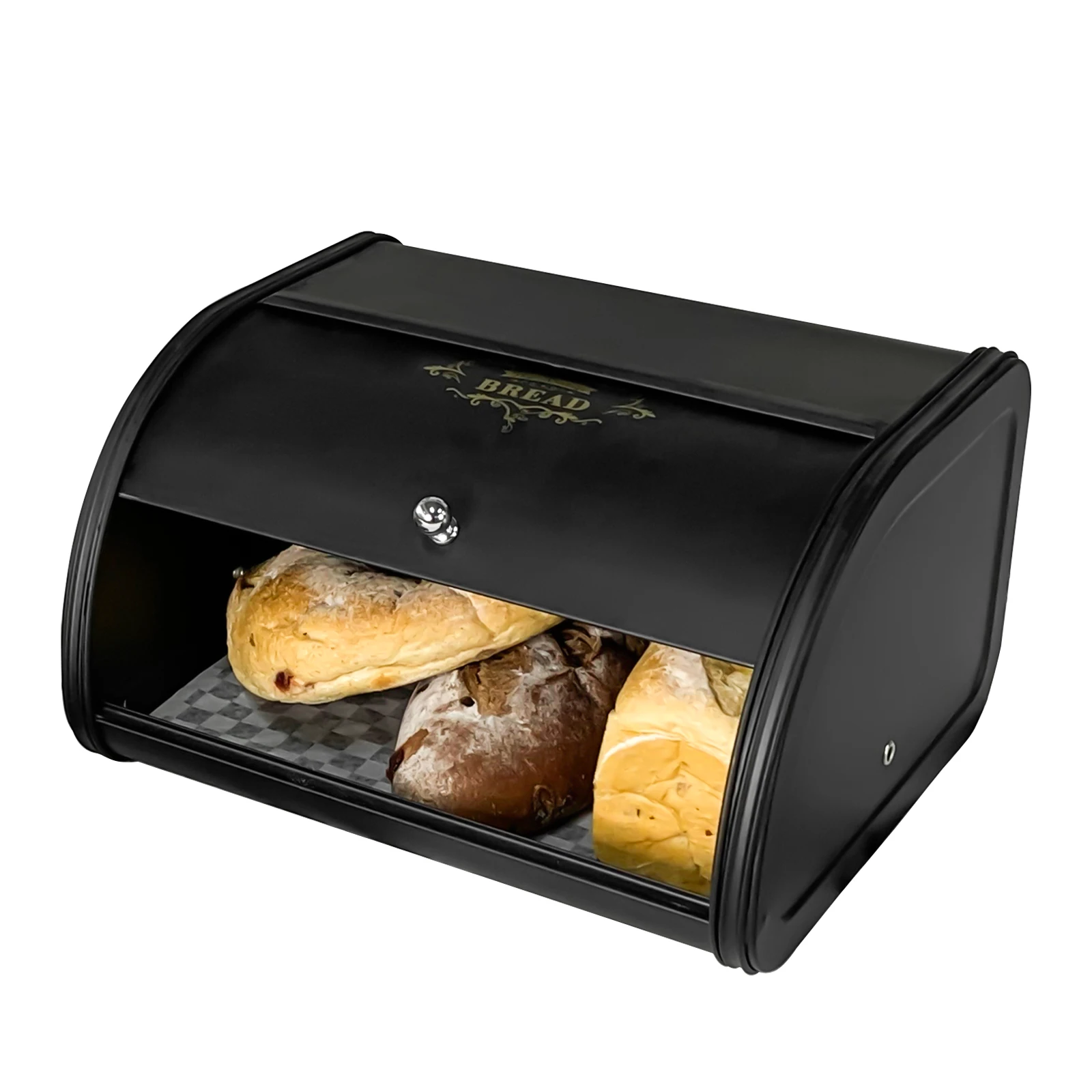 

Bread Box Metal Bin for Kitchen Counter Food Storage Containers Large Bread Bin Keeper Container Mask Box for Outdoor Picnic