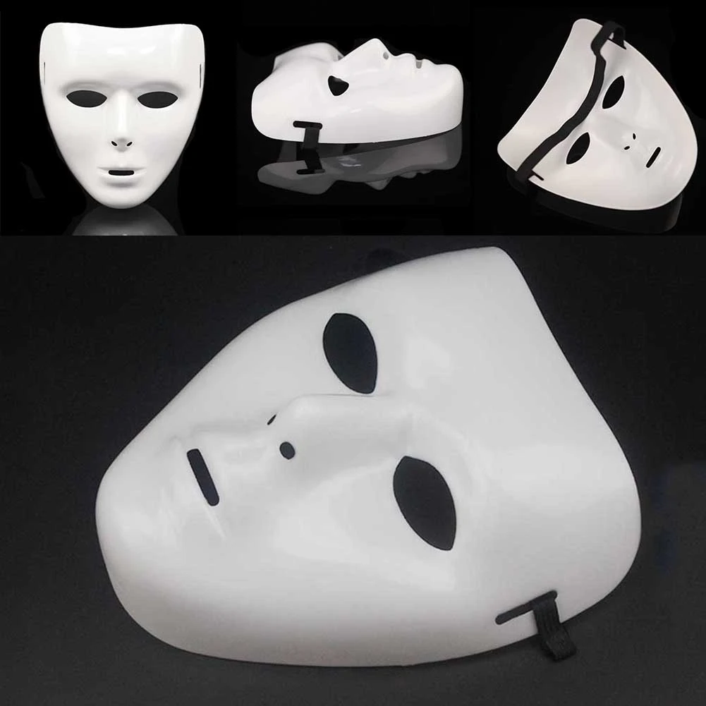 Halloween Jabba WockeeZ Dance Mask Hip-Hop Street Dance White Performances Mask For Man Women White Face Mask Cosplay Props