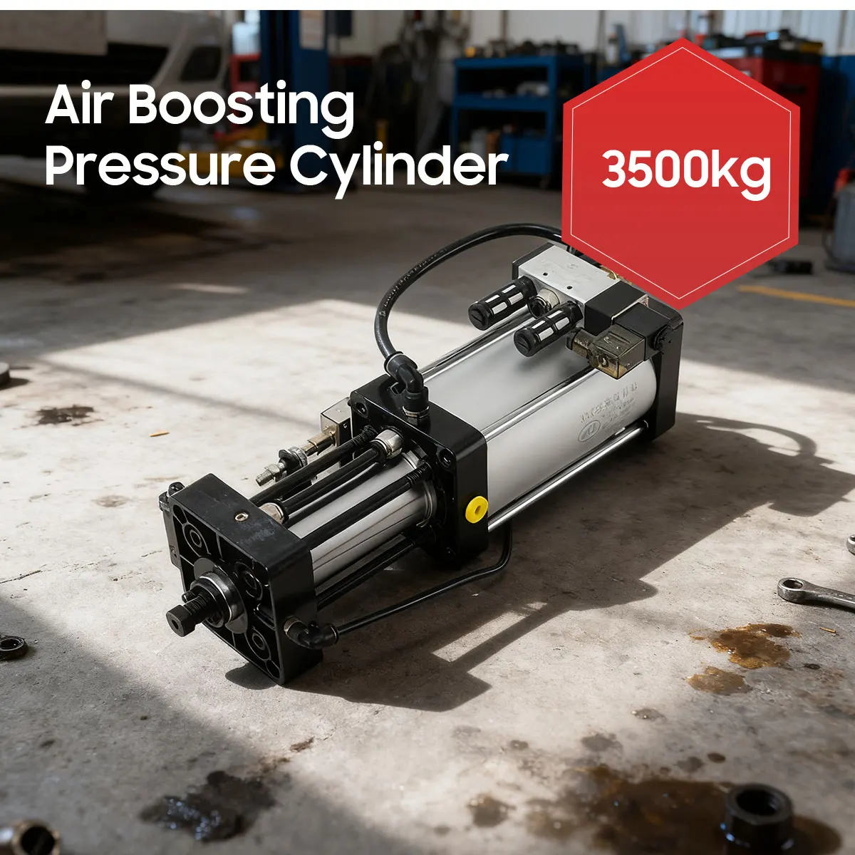 Pneumatic Air Boosting Pressure Cylinder 3.5T 13mm Stroke Bore CNC Machining Center Numerical Control Spindle Knife Cylinder