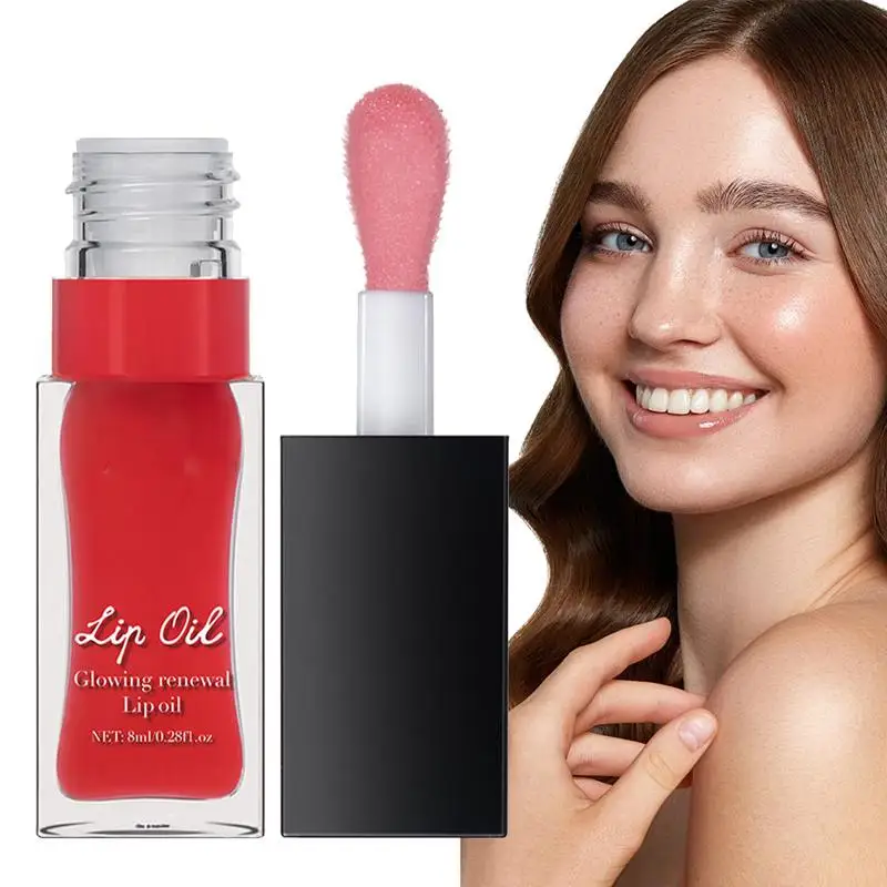 Óleo hidratante para lábios, Revestimento para batom, Soro para lábios tingido, Tratamento para gloss labial, 7 cores, 8ml