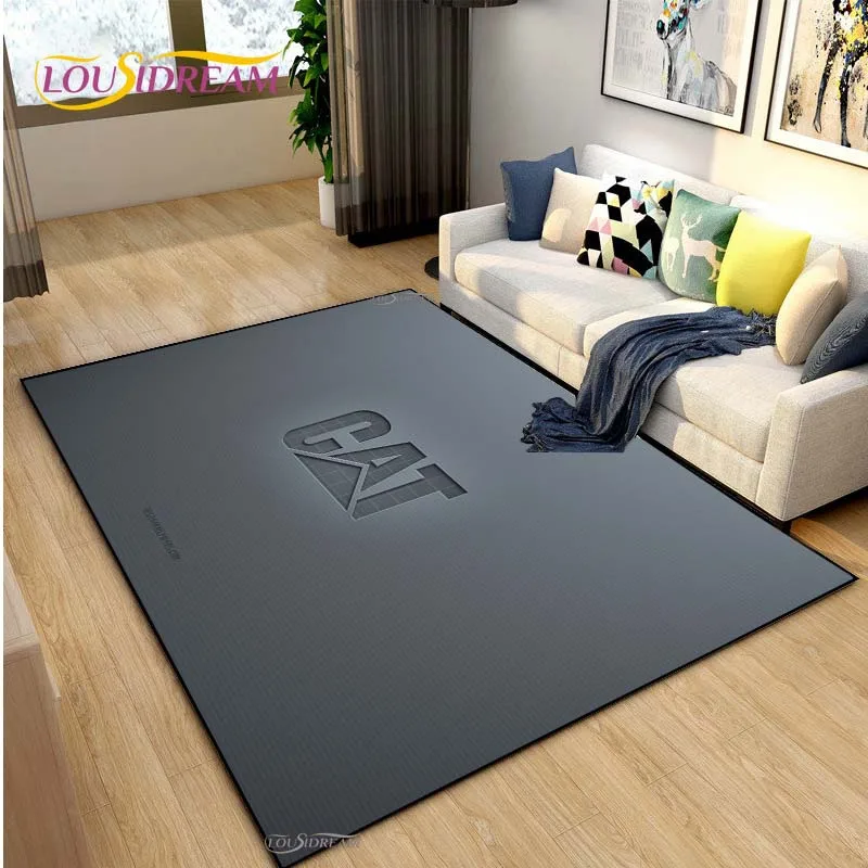 Excavators Bulldozers Sign C-Cater-pillar UnSlip Area Rug for Living Room,Bedroom,Playroom,Kitchen Door Floor Mat Decor Rug Gift
