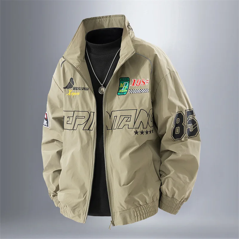 

Men's 3D Embroidered Jacket Spring Autumn 2025 Flexible Crisp Wear-Resistant Comfortable New Fashion Men's Outerwear