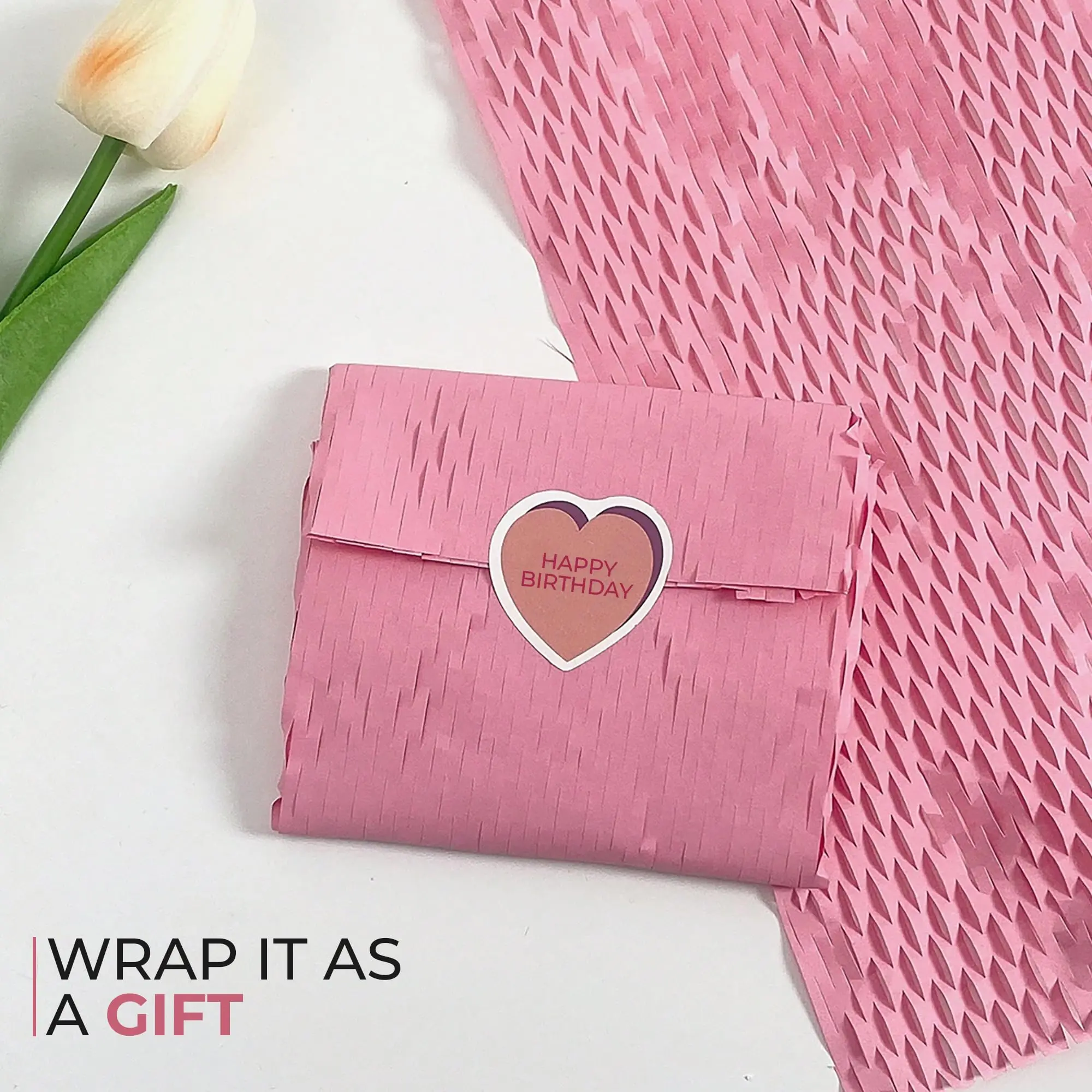 La carta a nido d'ape rosa da 30 cm viene utilizzata per confezioni regalo mobili, carta da imballaggio per bouquet e proteggere oggetti fragili