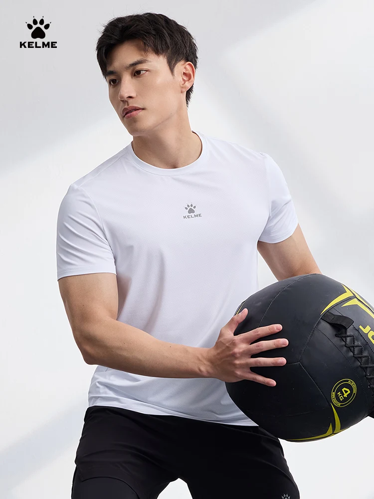 Kelme Men's Sports T-shirt Fitness Training Tops Outdoor Running Breathable Short-sleeved Football Quick-drying T-shirt - Image 2