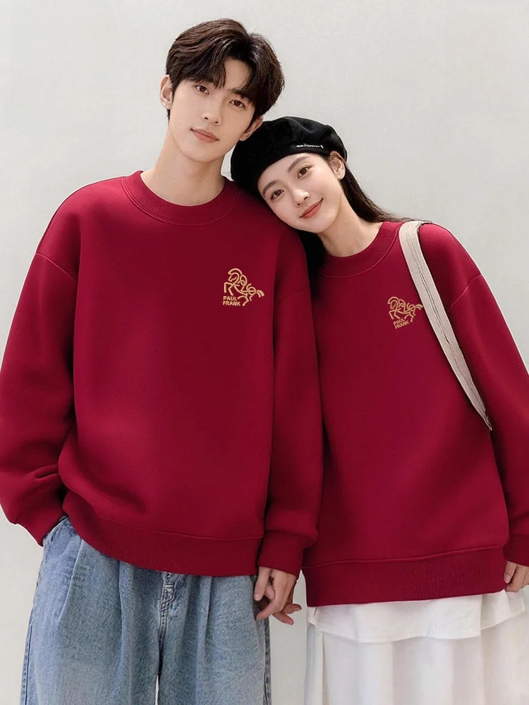 

Толстовка с капюшоном Monkey Hoodie на флисовой подкладке, новогодняя, уличная, для пар, молодежная, повседневная, модная, с принтом, с длинными рукавами