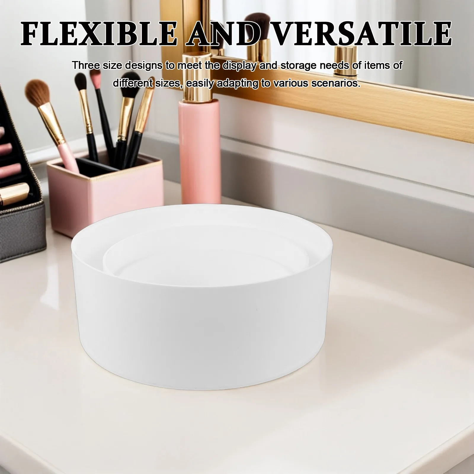 

Набор из 3 акриловых круглых подставок-органайзеров: элегантные подставки-пьедесталы для тортов, десертов, фуршетов, ювелирных изделий, парфюмерии, витрин