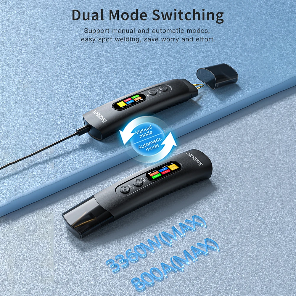 طقم لحام البقعة الرقمية السوداء مع شاشة LCD وضع مزدوج لحزمة بطاريات 18650 أدوات لحام آلة لحام صغيرة #3