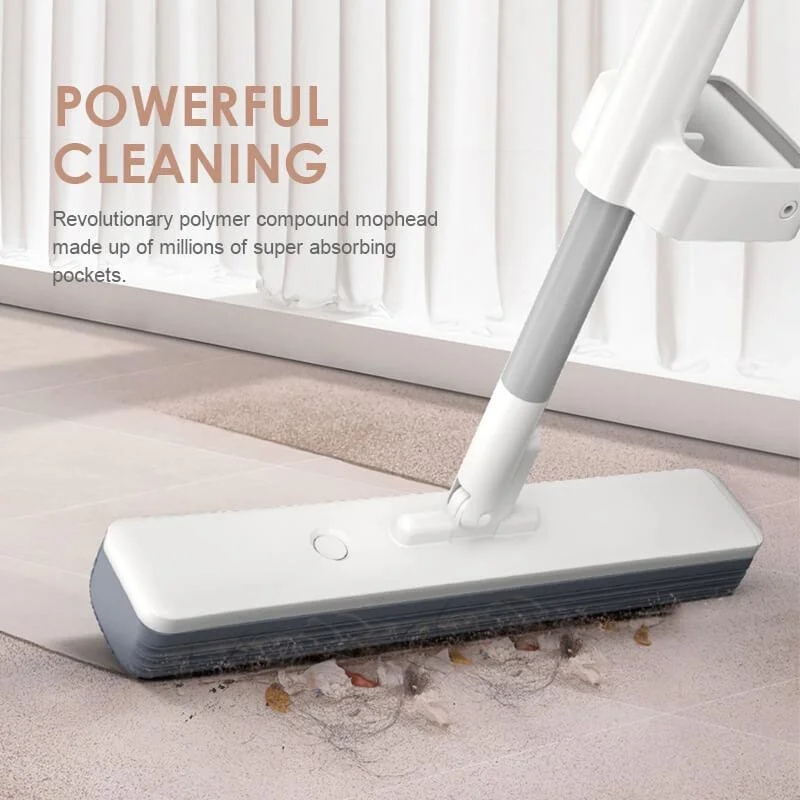 Mop Hand-free Magic PVA Sponge Mop 360 Degree Flat Dust Wet for Home Kitchen Wood Ceramic Tiles Floor Cleaning