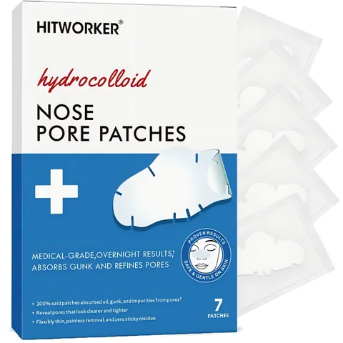 7 pieces/box of hydrogel nose patch - alcohol free, non irritating water-based gel material for deep pore removal