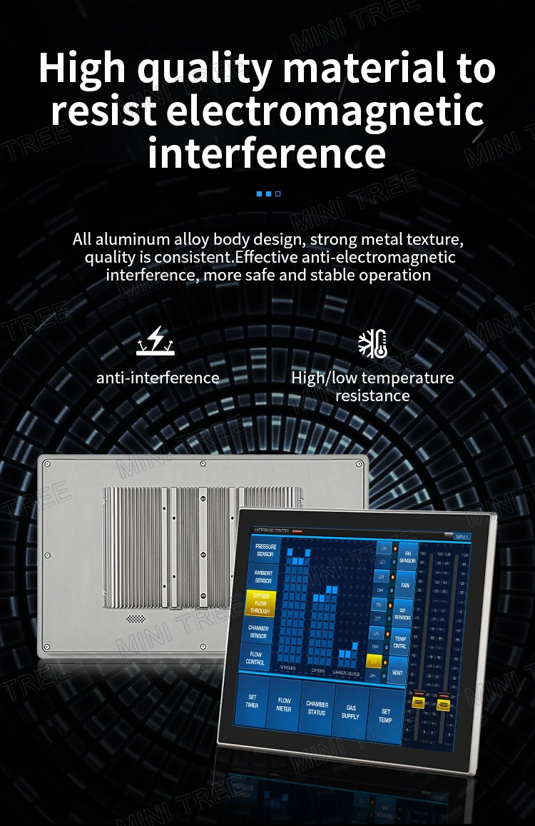 PC Panel Tertanam Industri 12.1 Inci I5 1235U I7 1255U WIN11 PRO Layar Sentuh Resistif Kapasitif PC All-In-One Industri