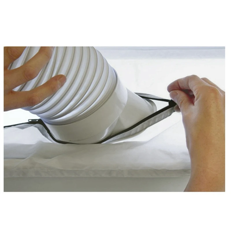 White + Gray Waterproof Pu Coating 4M Mobile Air-Conditioning Window Sealing Strip Soft Cloth Sealing Baffle