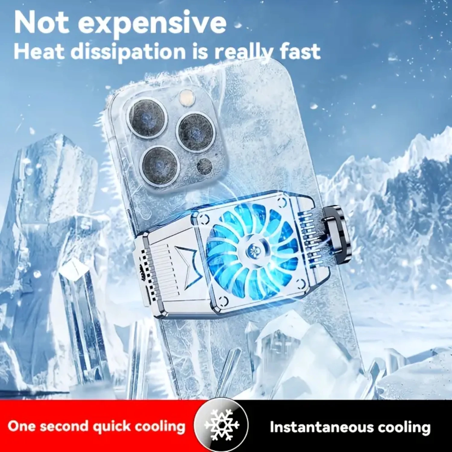 

High-Efficiency Semiconductor Phone Cooler - Keep Your Cool and Fast with this Silent Cooling Fan for Enhanced Gaming Expe