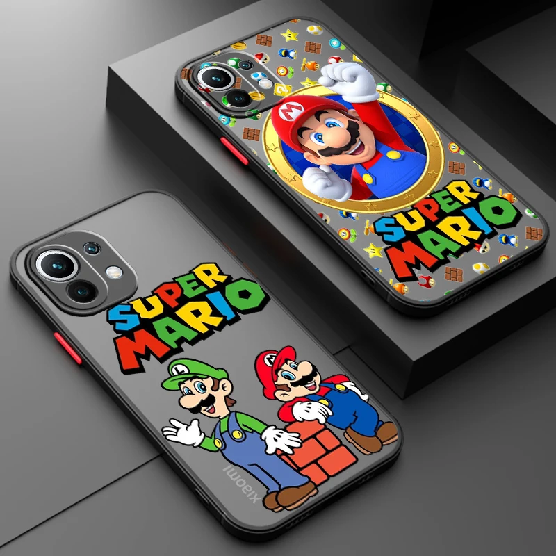 Fun Magic Super M-Marios Frosted Translucent For Xiaomi Mi 13 12 12T 11T 11 11i 10T 10 9T Pro Lite Ultra 5G TPU Phone Case