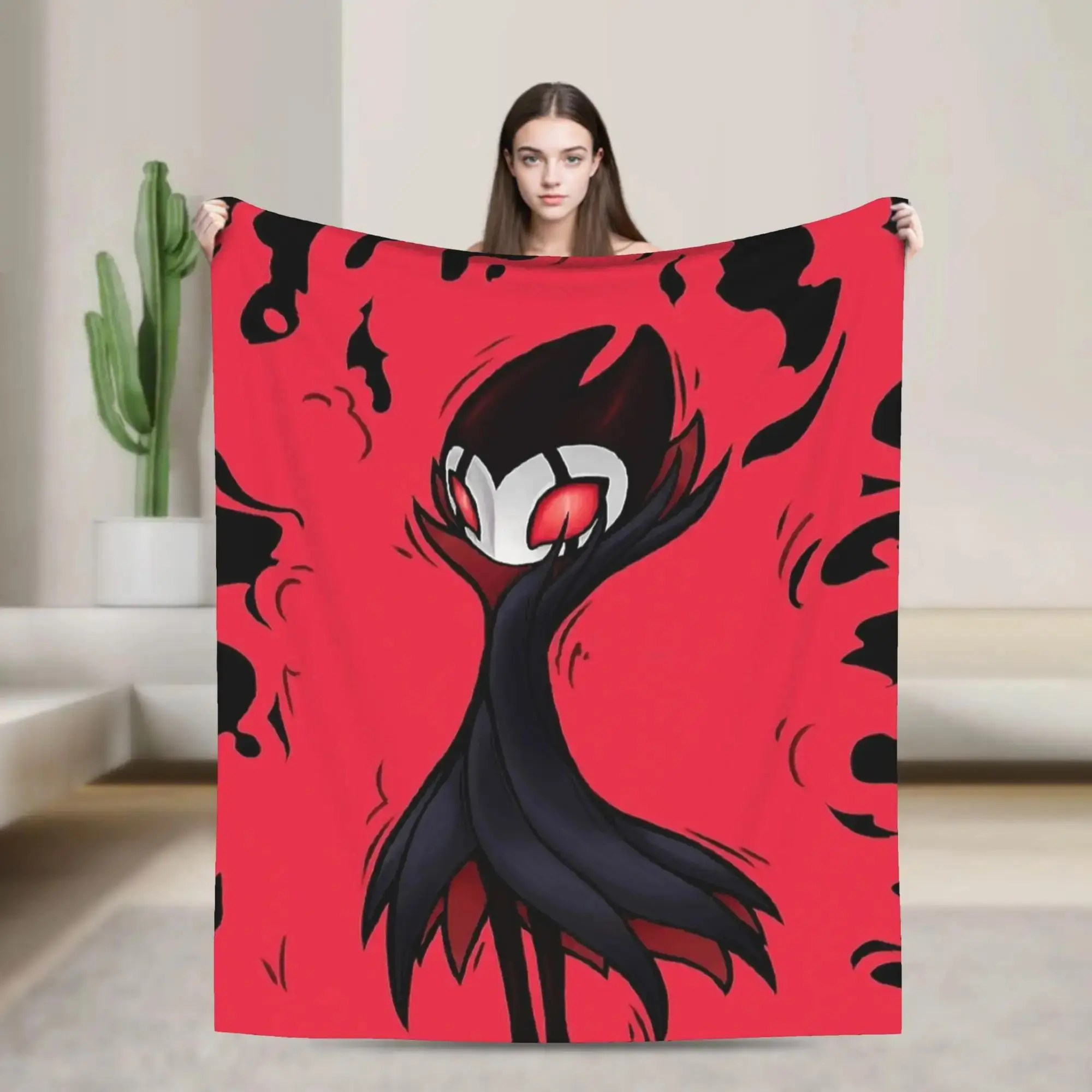 

Фланелевое одеяло с тематикой Hollow Knight, теплое зимнее покрывало для дивана, кровати, эстетичный чехол для девочек и мальчиков