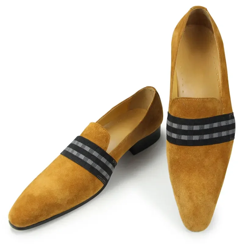 Mocassins en daim de vache pour hommes, chaussures de créateur de luxe, mode décontractée, robe rétro, haute qualité, Oxford fait à la main, fête de mariage