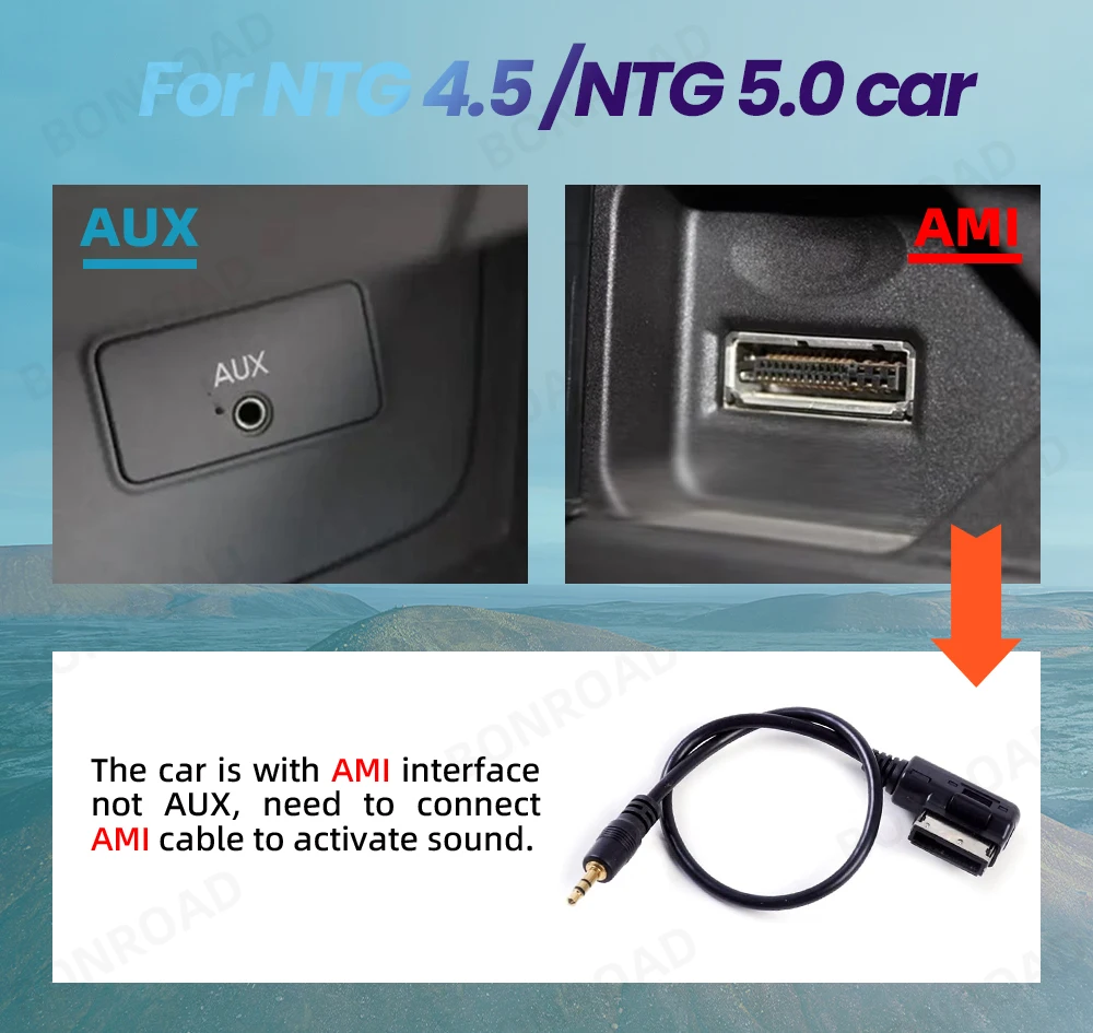 BONROAD 2400*900 12,3 Zoll Touchscreen Ultra-Dünnes Auto-Multimedia-System mit Wireless CarPlay, Android Auto, Radio, GPS für Mercedes Benz C GLC V W204 W205, GPS-Display, Navigation, Stereo, Mirrorring, Airplay, Autolink – Detail 8
