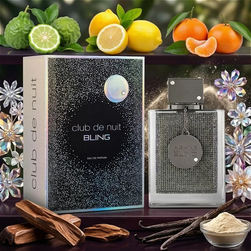 

ARMAF Club De Nuit Bling Perfume 100ml Unisex Eau De Parfum Long Lasting Citrus Floral Woody Vanilla Elegant Smooth Luxury Scent