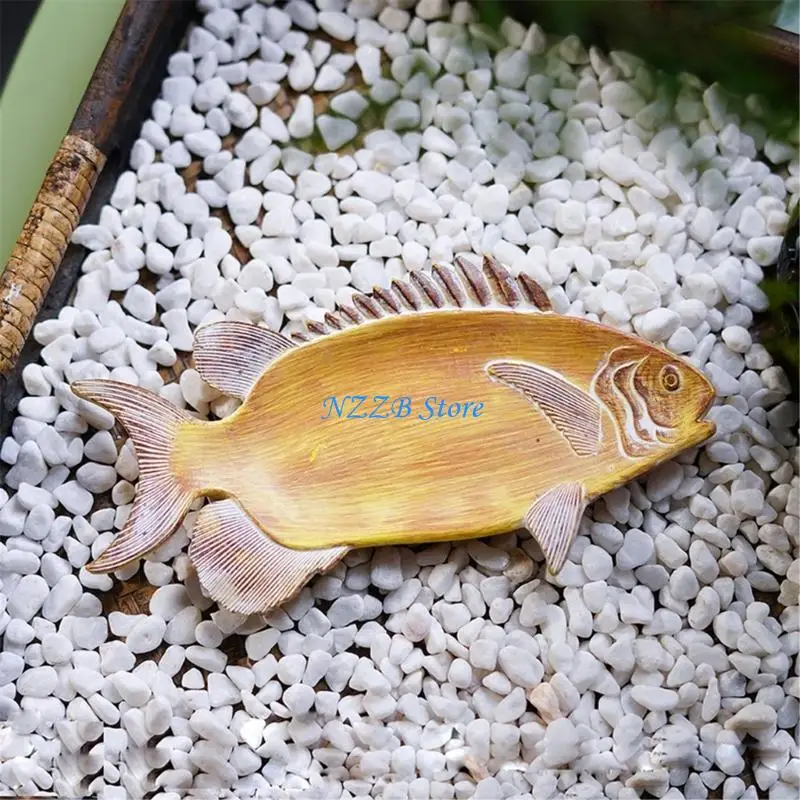 T21F Versatile Fish Shaped Jewelry Plate Accessory Holder for Personal or Shop Use