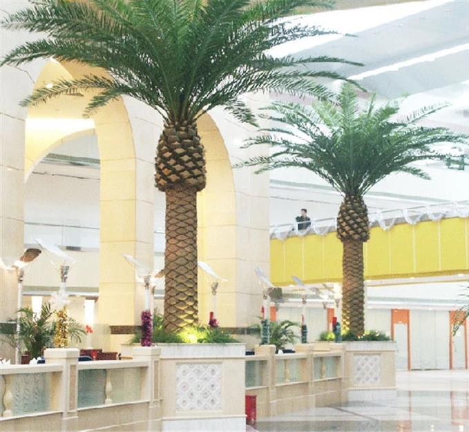 hi-Amusement Park Decoration Palm Tree Artificial Big Tree Green Space Decor Technology Leaves Art Decorative Style Coffee