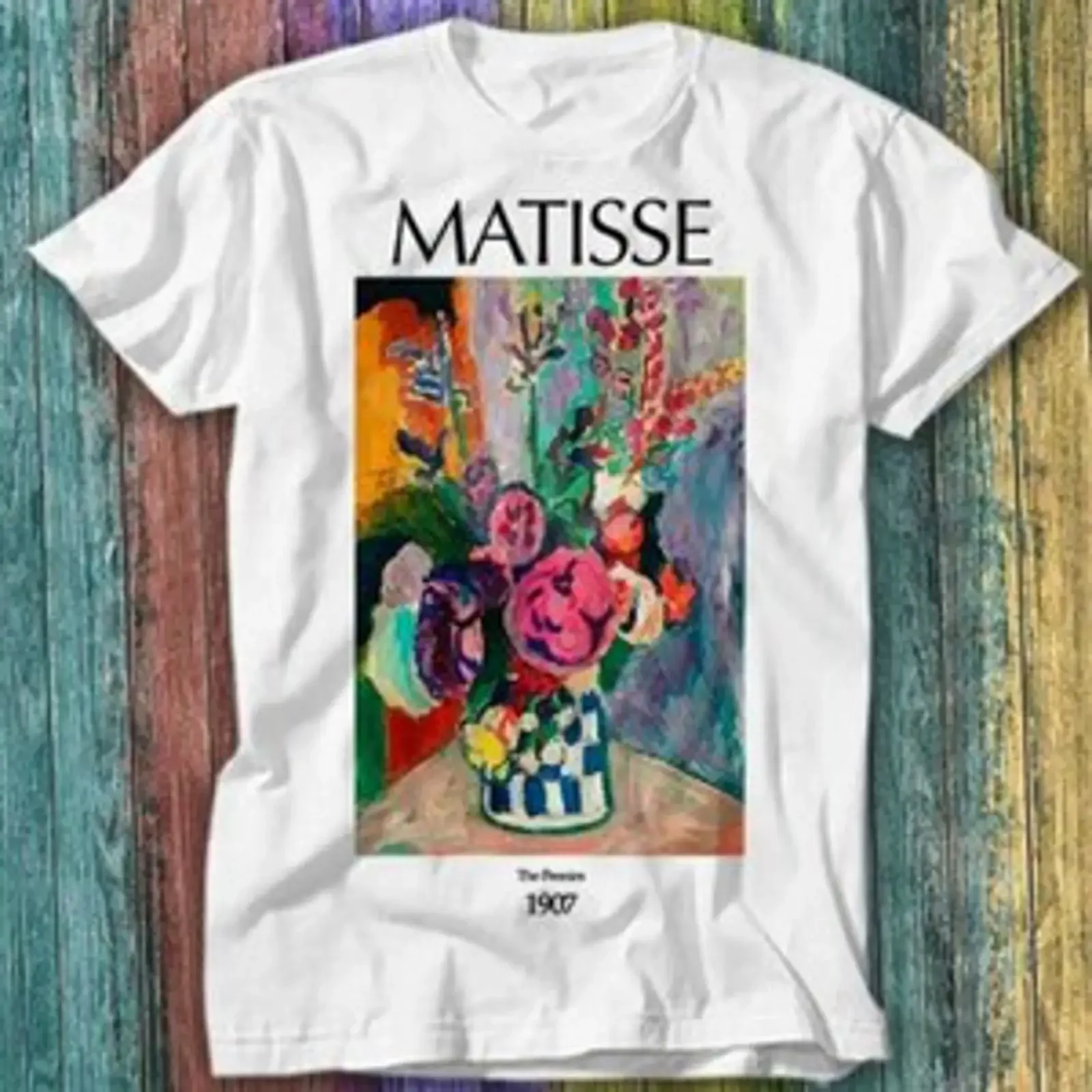Henri Matisse The Peonies T Shirt Oberteil 236 vintage Washed Stylish Slightly Top For Everyday Wear Soft Breathable