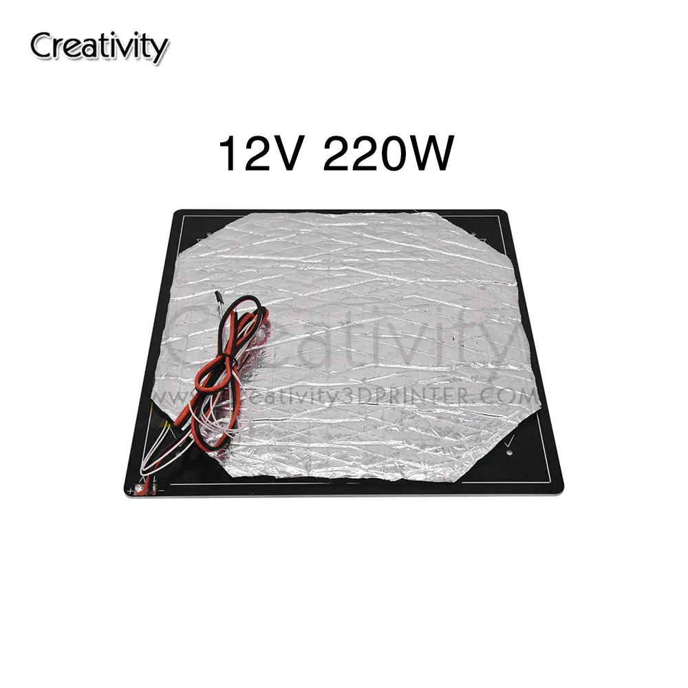 Original Manufacturer 3D Printer Parts MK3 310*310*3mm hot bed 12V Aluminium heat bed For 3D Printer