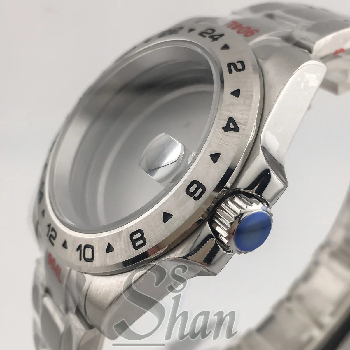 40mm/43mm pExplore 2 boîtier lunette fixe cristal saphir NH34 NH35 NH36 ETA2824 PT5000 Miyota DG2813 3804 mouvement bracelet en acier