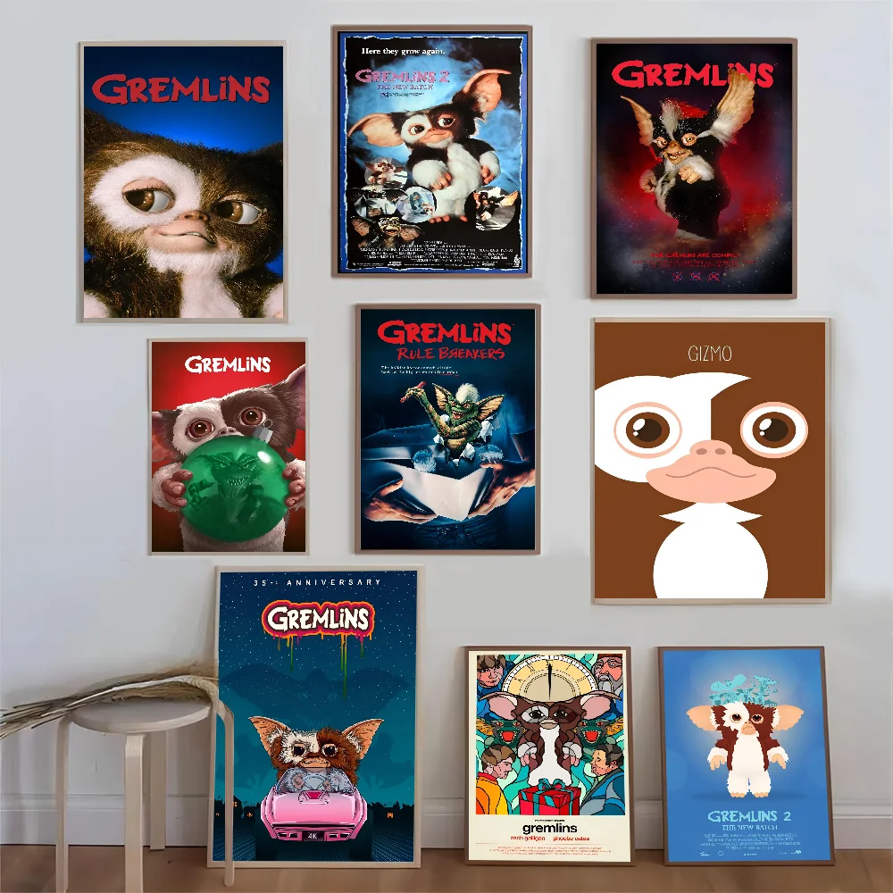 G_Gremlins Movie  DIY Sticky Poster Vintage Room Bar Cafe Decor Home Decor