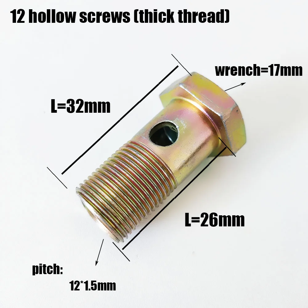 Straight Through Diesel Engine Bolt Two-hole Oil Pipe Double-hole Hinge Screw Oil Ball Head Motorcycle Refit Oil Cooler Fitting