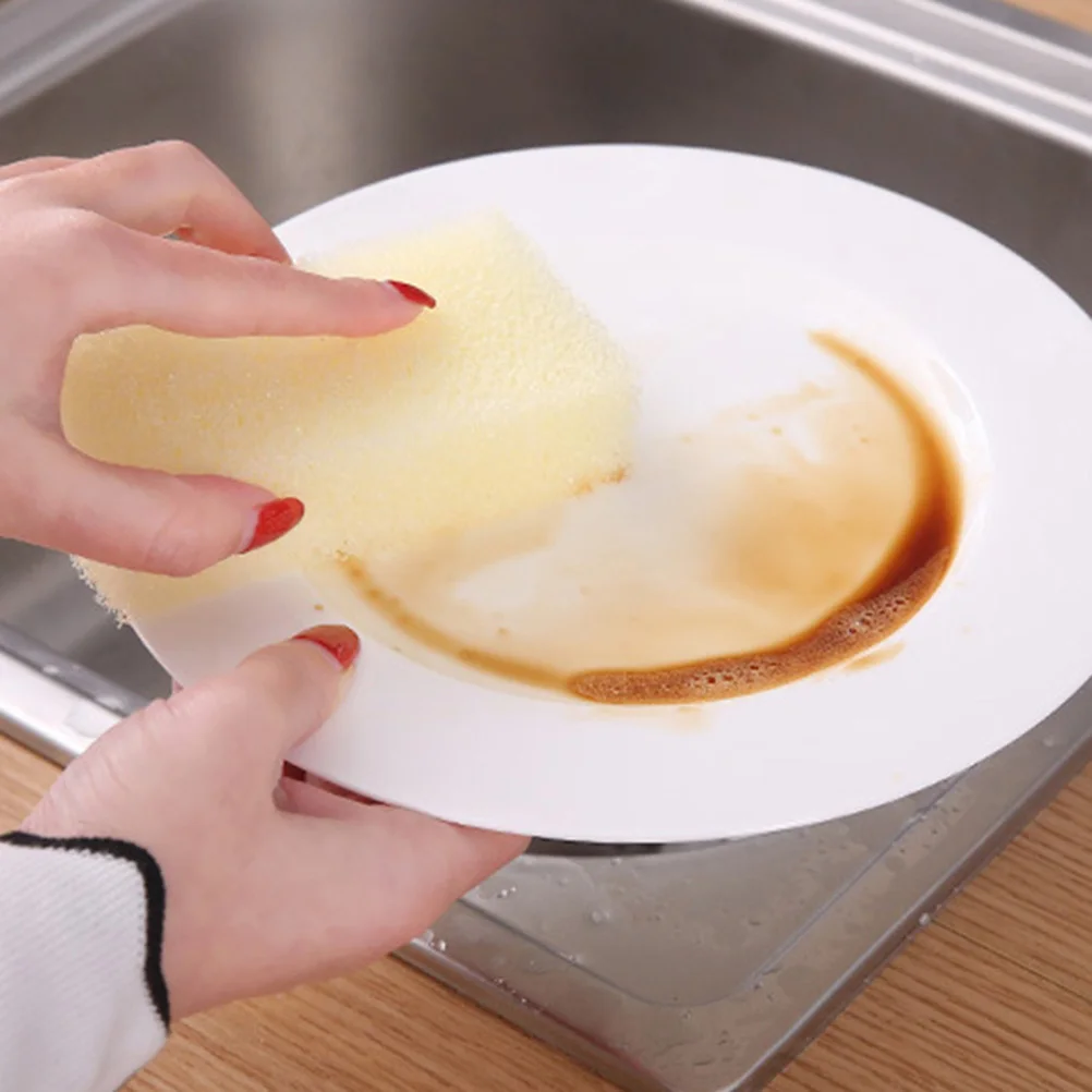 

2Pcs Cleaning Brush Loofah Sponge Kitchen Bathroom Multi-Purpose Strong Decontamination for Dishes Sink Stove Tiles