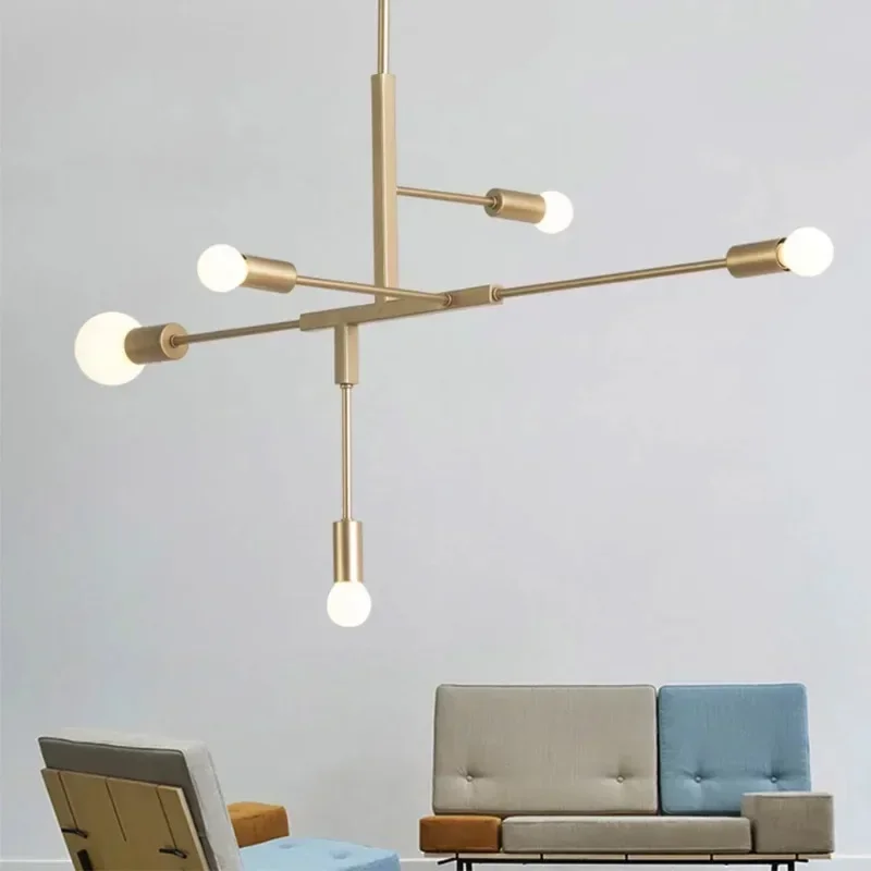 

Nordic Modern Gold Pendant Lights Bedroom Dinning Room Kitchen Hanglampen E27 LED Lamp Edison Light Bulb