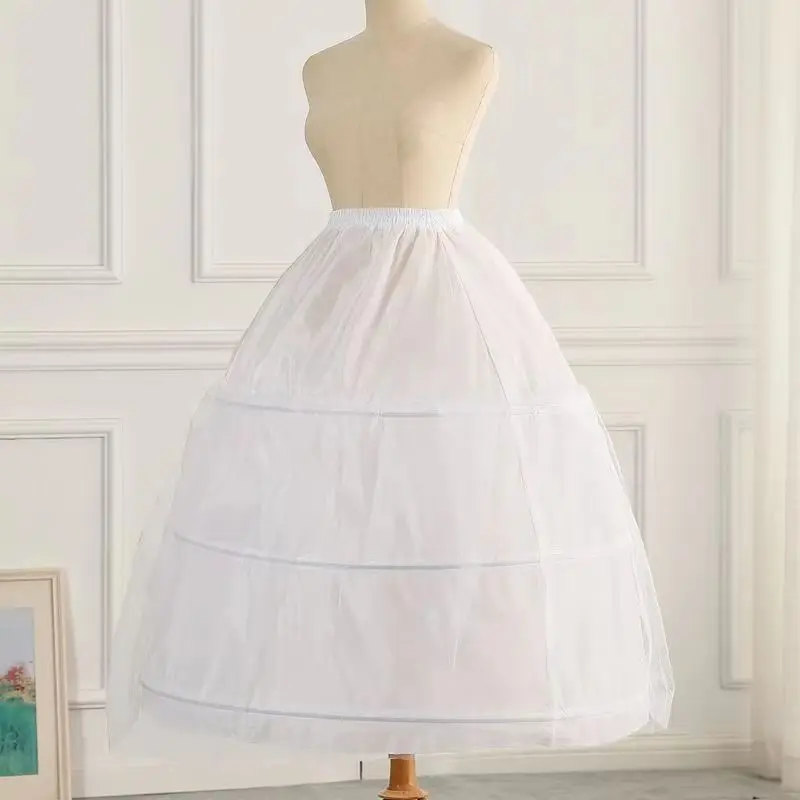 Jupons de robe de Rhpour robes de mariée, 3 cerceaux élastiques, 1 niveau, sous-jupe, crinoline, accessoires de mariage personnalisés, 2025