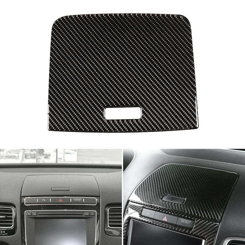 

Real Carbon Fiber Car Styling Center Control Panel Storage Box Cover Trim For VW Touareg 2011 2012 2013 2014 2015 2016 2017 2018