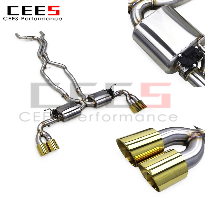 

cees for Porsche Cayenne S 958 958.1 3.0T 2011-2017 Catback Exhaust System Performance Stainless Steel High Flow Exhaust