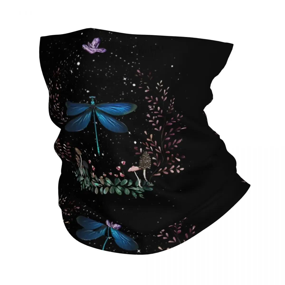 Dragonfly With Mushrooms Headband Neck Cycling Tube Scarf Bandana Gaiter All Seasons Unisex