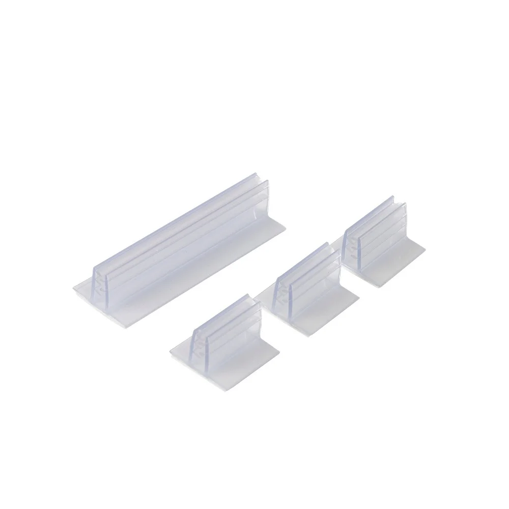 

Clear Plastic Shelf Label Holder Shelf Sign Ticket Clips Self Adhesive to Shelves Kt Poster Cardboard Gripper Stand