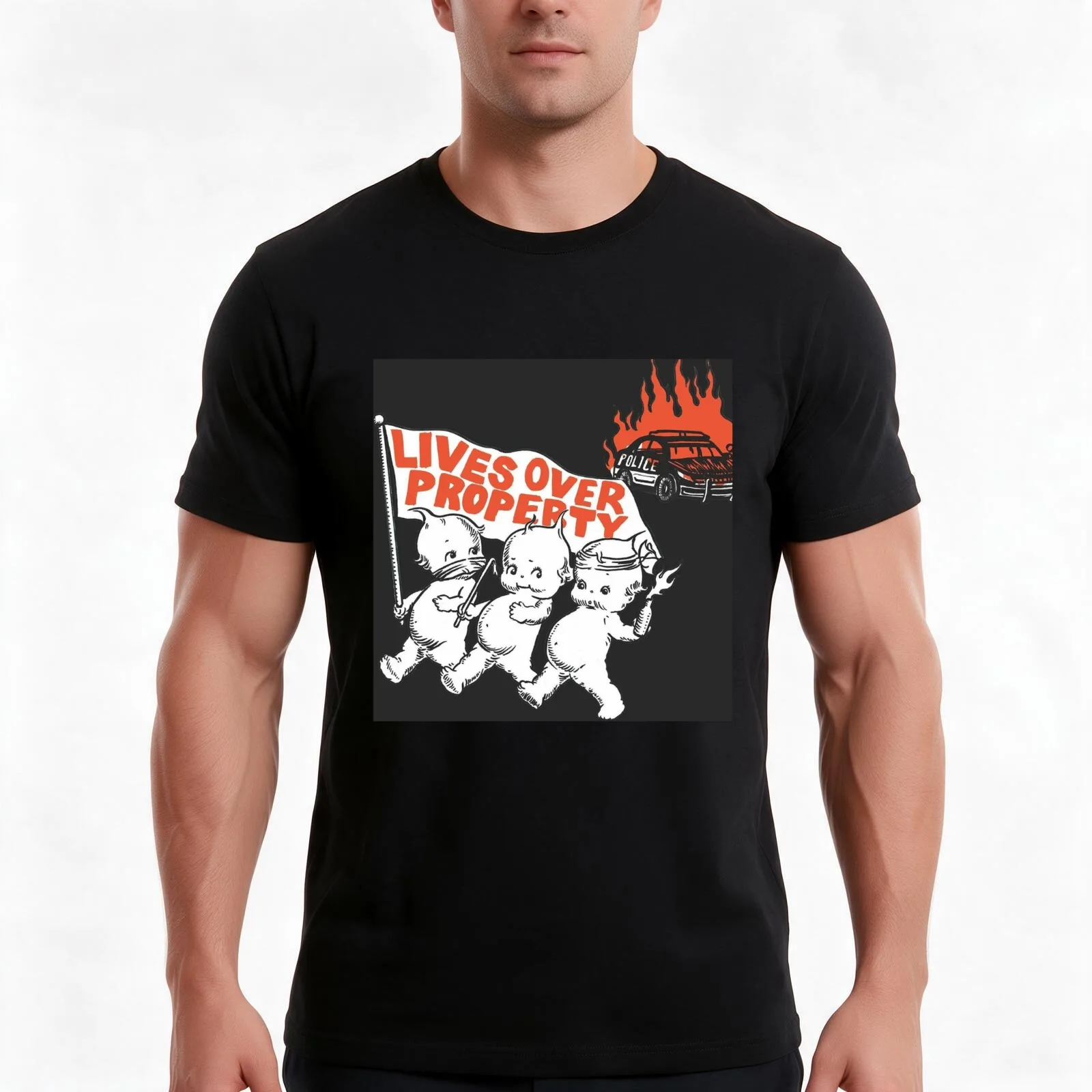 Lives Over Property #BLM T-Shirt, Summer Casual Cotton Tee, Oversized Streetwear Tops, Vintage Graphic Print, Unisex Men Women