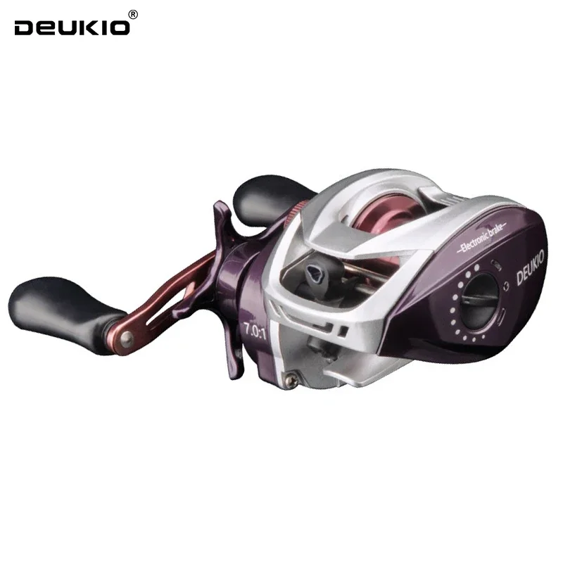 deukio-スマート-dc-フィッシングリール-70-1-4-1bb-最大ドラッグ力-6kg-デジタル制御-ロングキャスト-淡水・海水対応リール-ベイトキャスティングフィッシングコイル