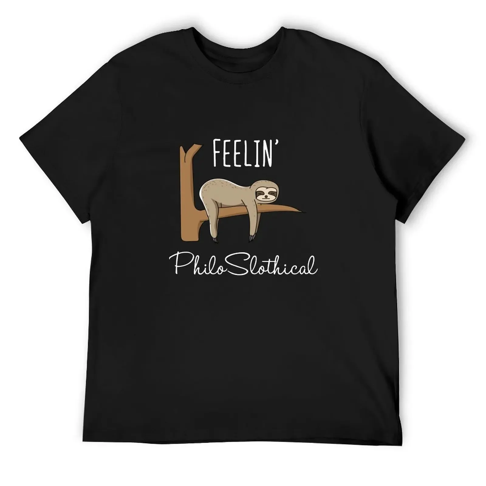 Feelin Philoslothical T-Shirt vintage clothes plain new edition T-shirts for men cotton