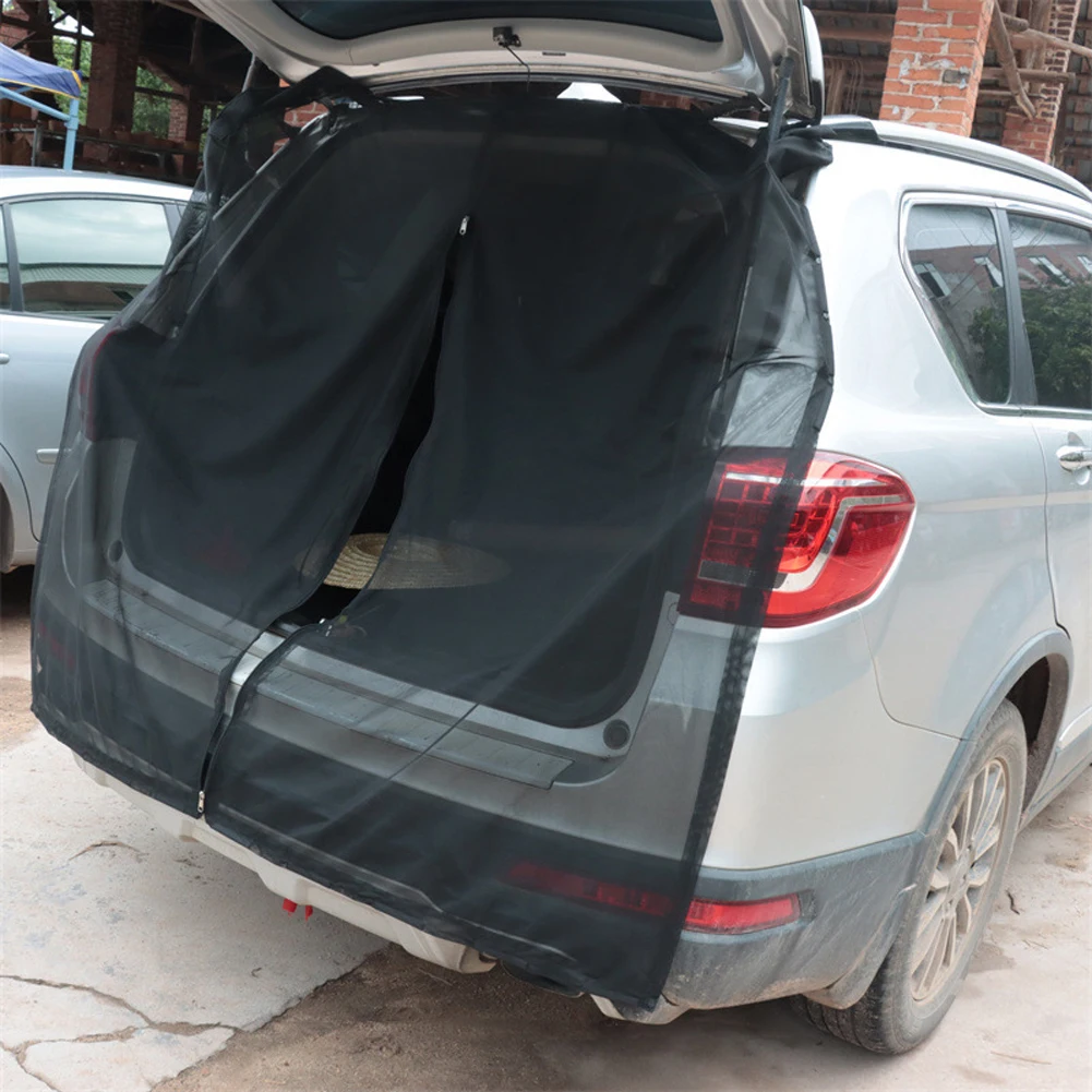 

Car Tailgate Mosquito Net Magnetic Curtains Car Sunshade Screen Net Quick Dry Trunk Ventilation Mesh for SUV RV Mosquito Net
