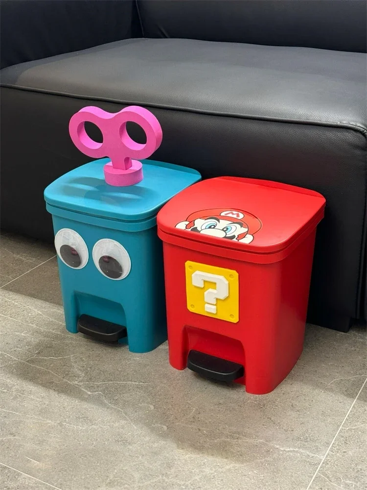 creativity trash can household with lid kitchen bathroom toilet living room large capacity foot pedal high value