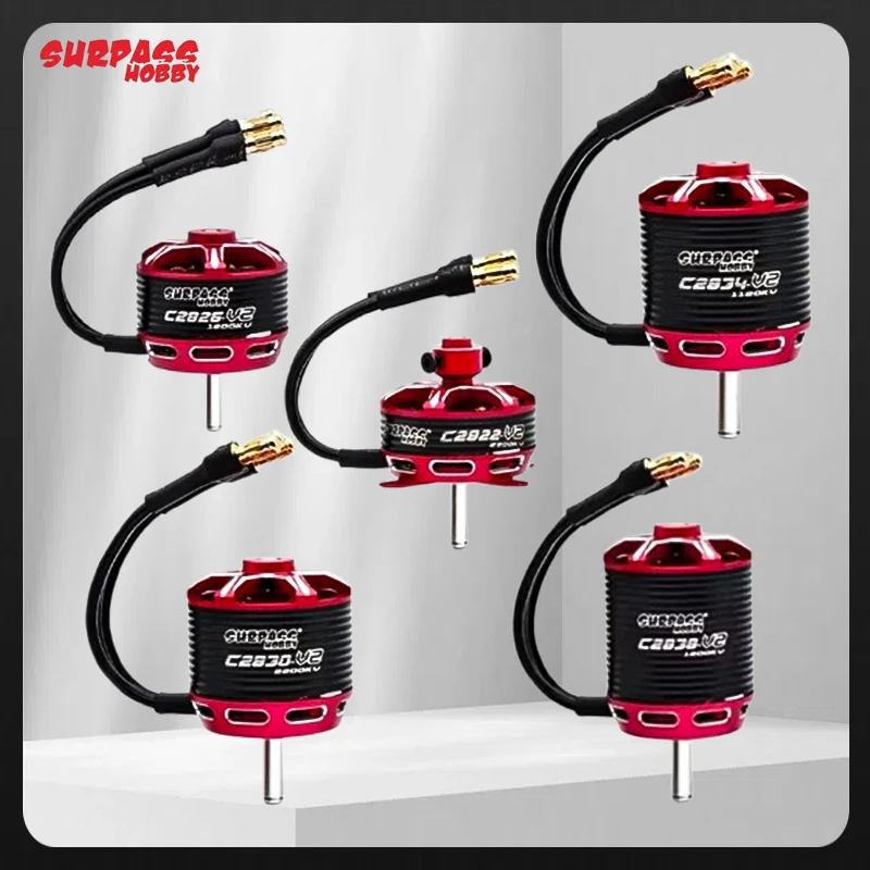 

SURPASS HOBBY Brushless Motor 2-5S C2822 C2826 C2830 C2834 C2838 For RC Aircraft Plane Multicopter Brushless Outrunner Motor