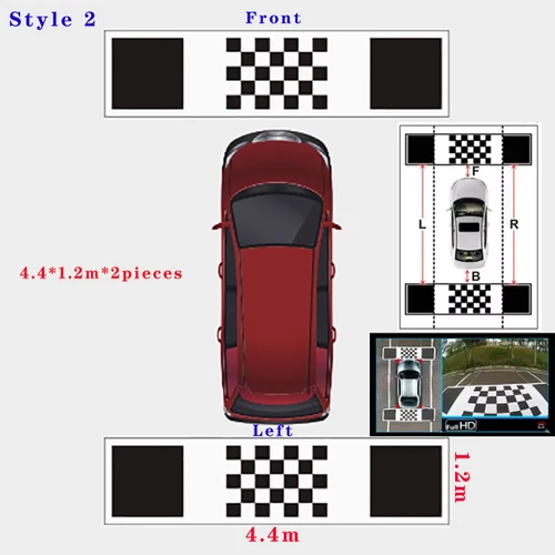 Imagen 2 del producto Paño de calibración de complemento automático para coche 360 °   Paño de depuración del sistema de imagen panorámica Paño de calibración de corrección 2D 3D