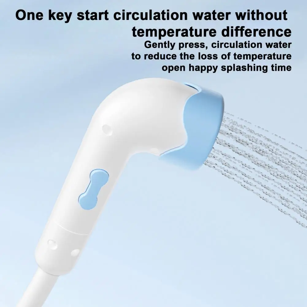 Cartoon Shower Nozzle Rechargeable Elephant Baby Bath Shower Head with Lcd Display Water Thermometer for Toddlers for Boys